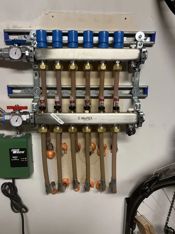 Plumber performing Gas Line Installation at a residential property in Abingdon